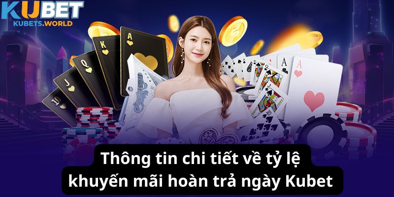 Thông tin chi tiết về tỷ lệ khuyến mãi hoàn trả ngày Kubet